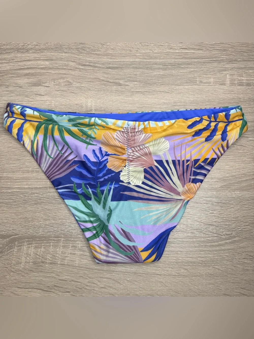 Becca Blue Under The Sea Reversible Hipter Bikini Bottom Size L NWOT